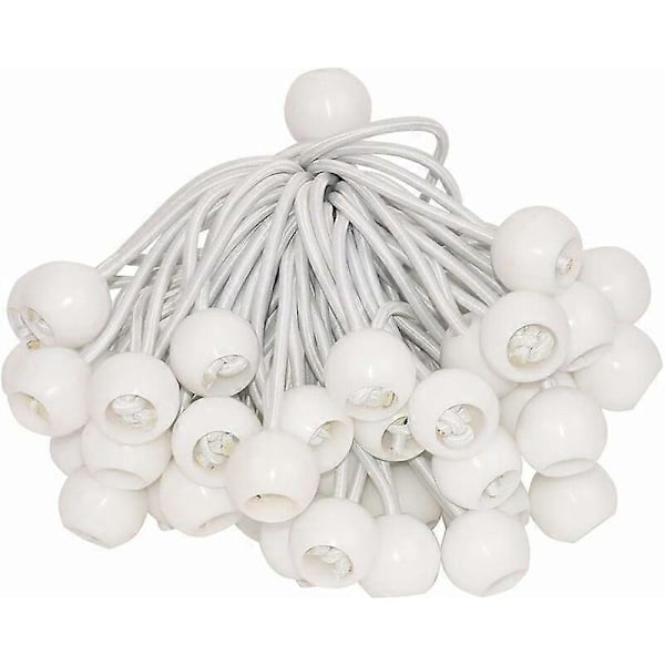 50 st Elastic Boll Bungee-snören, Tarp Spännare för Paviljong, Camping, Tält Snören, Gardiner Förlängningssele, 15cm