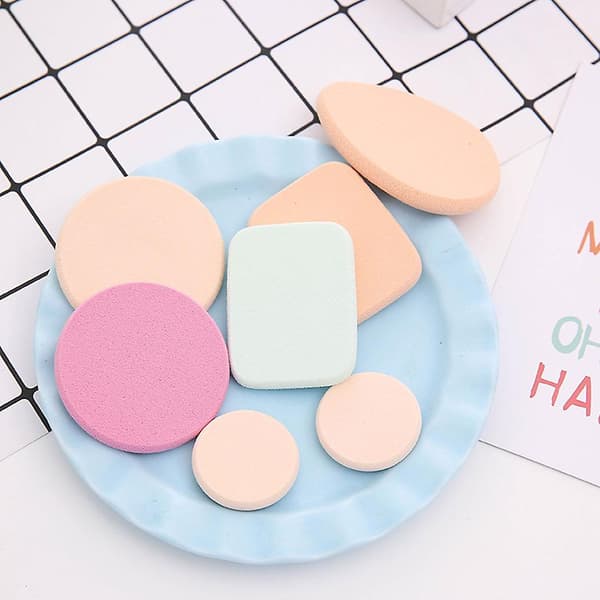 7-pack Makeup-svampar, Kombinationsset, Torrt & Våt, Dubbelanvändning