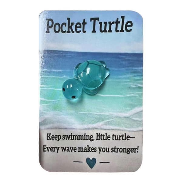 Halauseläinsarjan tunnekortit, eläintaskuhalauslahjat Turtle 1pcs