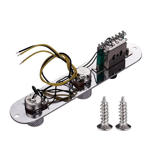 Tele Gitarr TL Kontrollplatta Panel & Rattar Ersättning för Tele Style Gitarr Silver