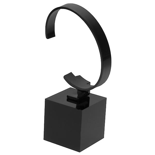 1 stk klokkestativ smykker skjermrekvisit Akryl armbåndsurstativholder (svart)