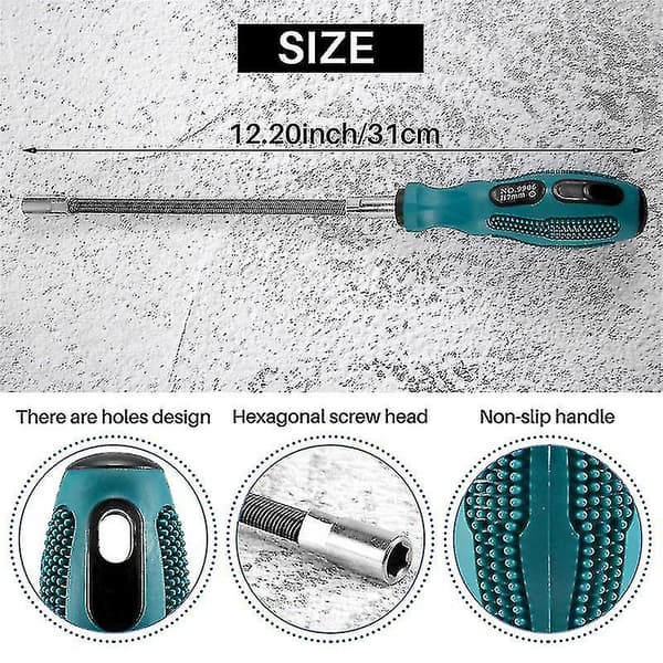 7mm Socket Skruetrækker Fleksibel Hex Flex Manuel Socket Skruetrækker Håndværktøj