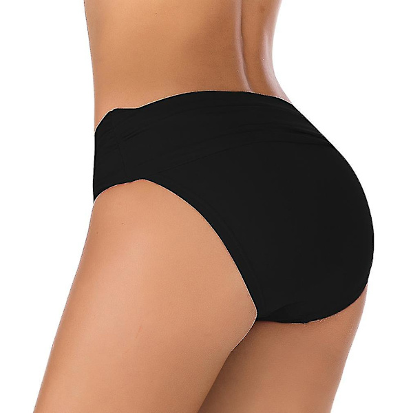 Dames Triple-ered Badedrakt Feminint Høy Twist Bikini Bunn L