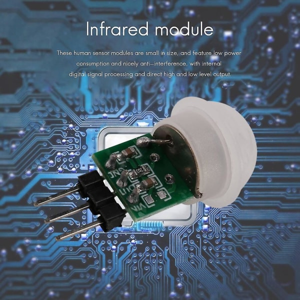 10 st Am312 Mini Human Sensor Modul Ir Pyroelektrisk Infraröd Pir Rörelsesensor Detektor Moduler Dc