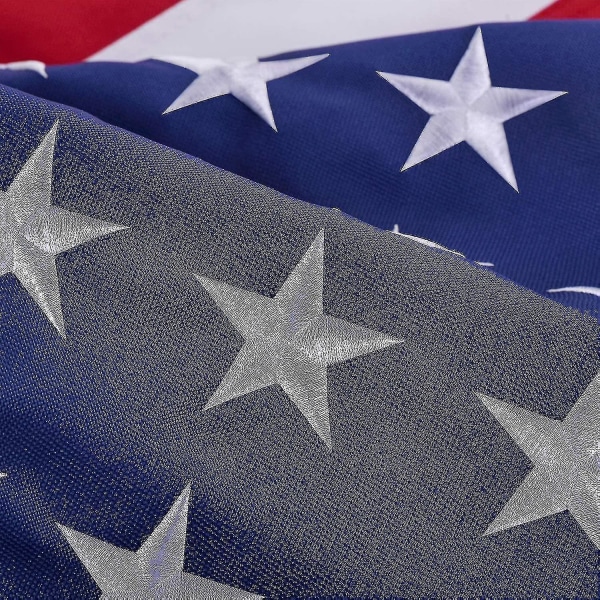 Amerikansk flagga Made In Usa, tung nylon Amerikansk flagga 3x5 utomhus, UV-skyddad/sydda ränder/broderade