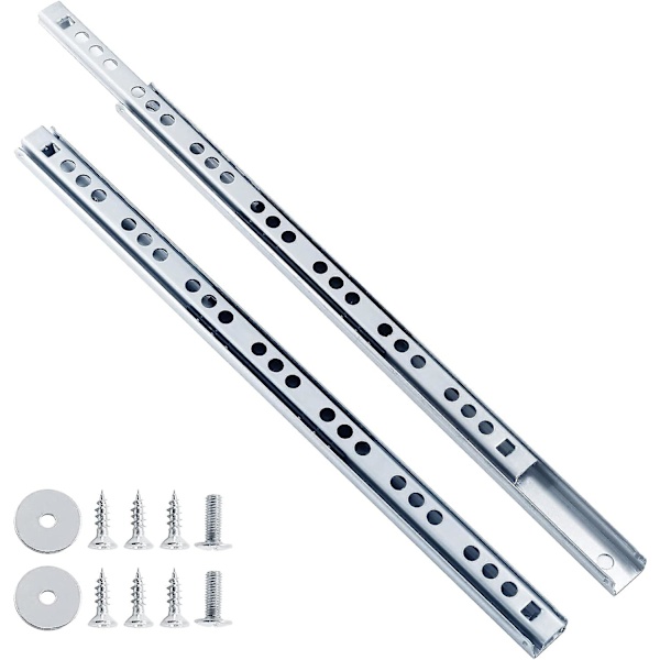 1 par skuffeskinner 9,68\" Full Extension Slide Track Rail Ball Bearing Toveis Skuffeskinner (17mm x 246mm)