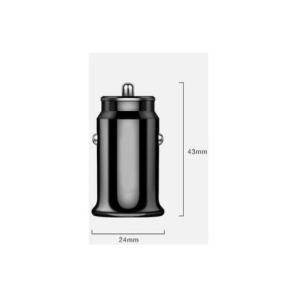 Wruas Power Charger Billaddare Snabbladdning Pd Dual Port Billaddare (svart) Present