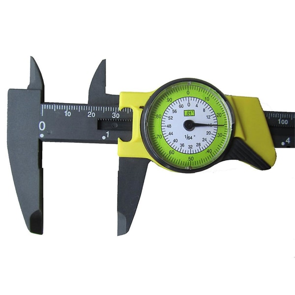 Kellotaulu 150mm 0,1mm muovinen kellotaulu Vernier jarrusatula mittaustyökalu