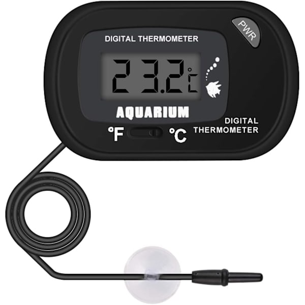 2 st digital LCD-termometer för akvarium