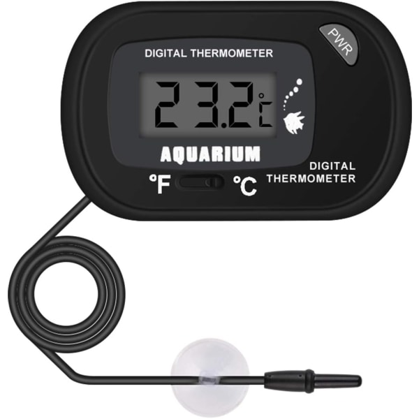 2 stk. Digitalt LCD-termometer til akvarie