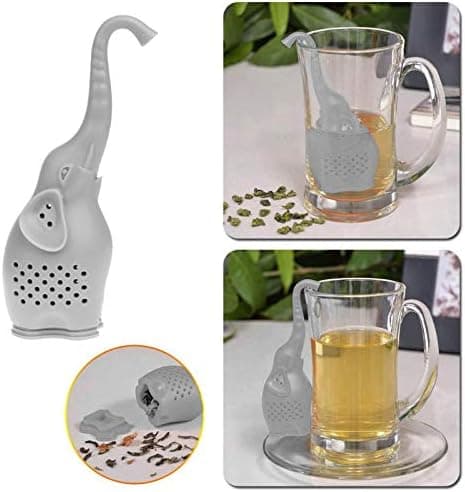 Dyr Te-infuser Søt Liten Elefant Silikon Te-sil  Kaffe Løse Blader S