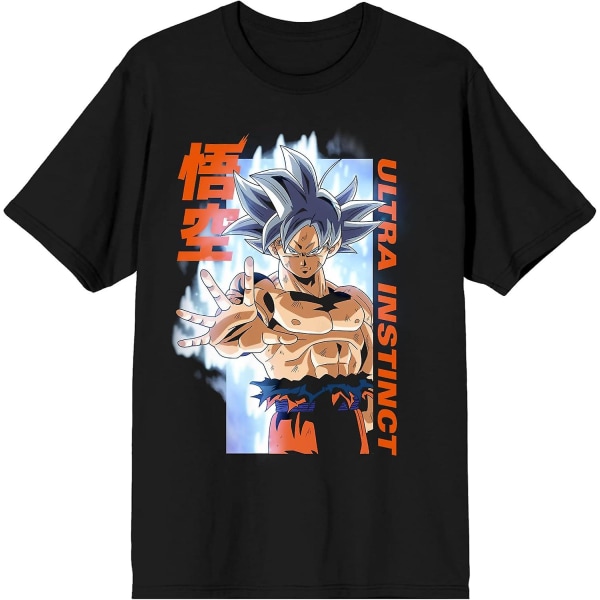 Dragon Ball Super Ultra Instinct Goku svart t-skjorte for menn