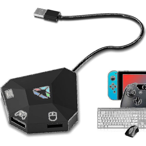 Tastatur- og museadapter for Nintendo Switch/ Ps4/ Ps3/ Xbox One/ Xbox 360 Konverter