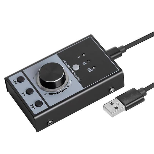 Lydkort Datamaskin Multimedia Volumkontroll Lydgrensesnitt For PC Laptop Android Streaming Video Mute Kontroll