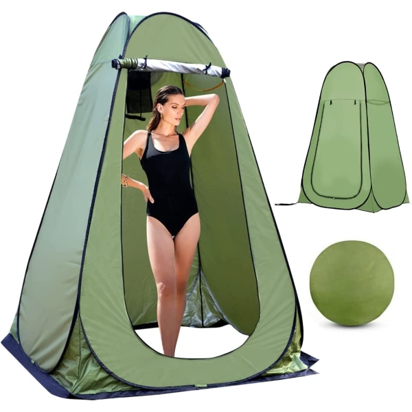 Pop-up telt, brusetelt, bærbart udendørs campingbadeværelse