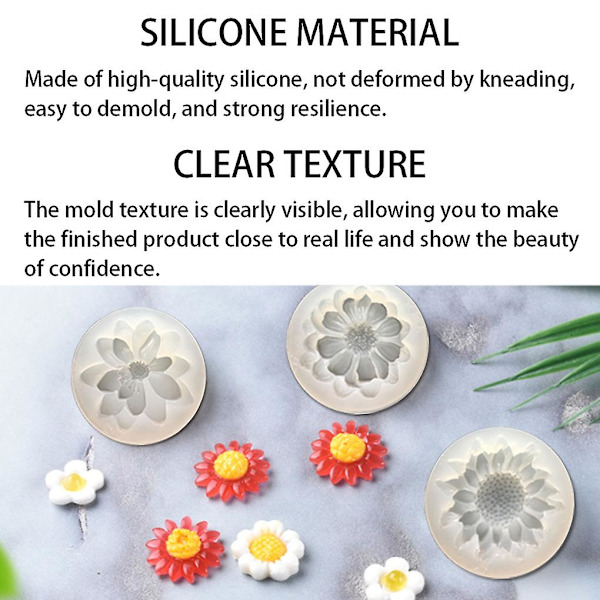 3 stk. Resin Støbeform Smykker Diy Silikone