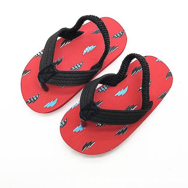 Barnetøfler Flip-flops Sommer Casual sandaler for gutter og jenter Red 22