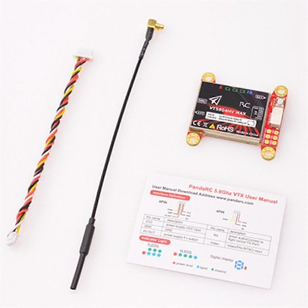 For VT5804HV MAX 5.8G 1W VTX 40CH FPV Videosender OSD Justeringsparametere NTSC/PAL for FPV RC Drone