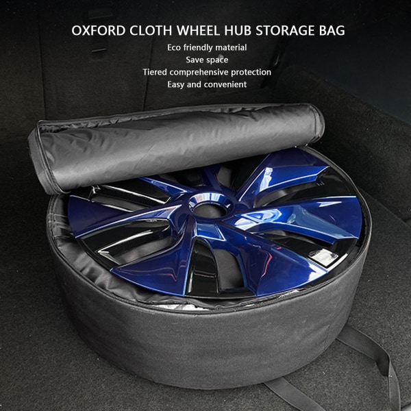 Hjuldæksel Opbevaring Bæretaske Oxford Stof Hjulnavkapsel Wrap Fælg Beskyttelse Taske Udskiftning Til Tesla Model 3 Y