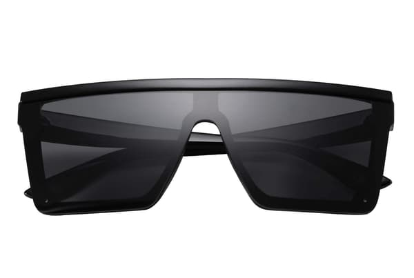 Kvinner Menn Flat Top Shield Solbriller Oversized Square Rimless Shades UV400