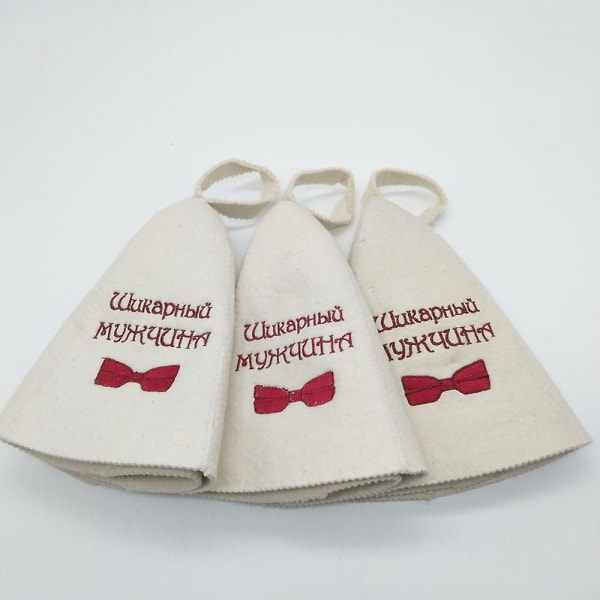 5x Ullhatt for badstue, Banya, hodebeskyttelse, brodert, unisex #9