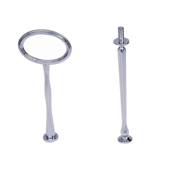5 Bröllop Metall 2 Tier Cake Stand Center Handtag Stänger Passform