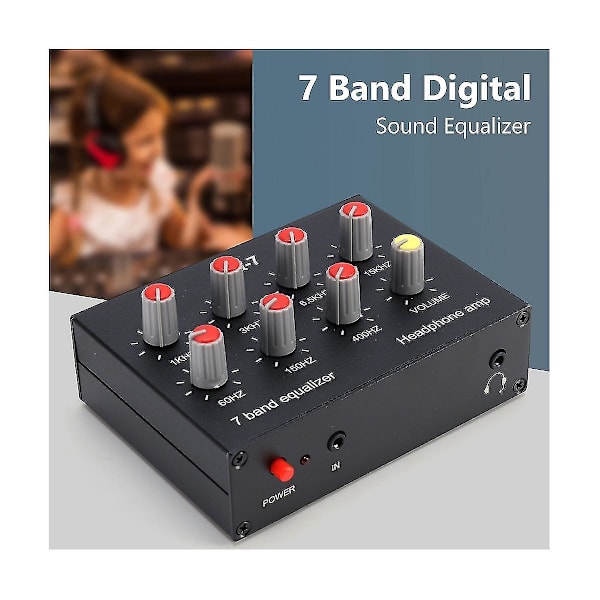 Eq-7 bilradio-headsetforstærker 7-bånds Eq-equalizer 2-kanals