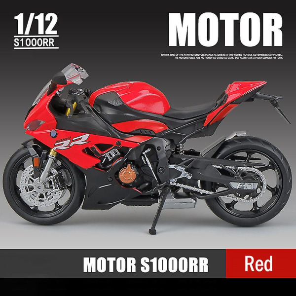 1:12 S1000rr 2021 Støbt motorcykelmodel Legetøjsbil Samling Autobike Shork-absorber Off Road Autocykel Legetøj Bil