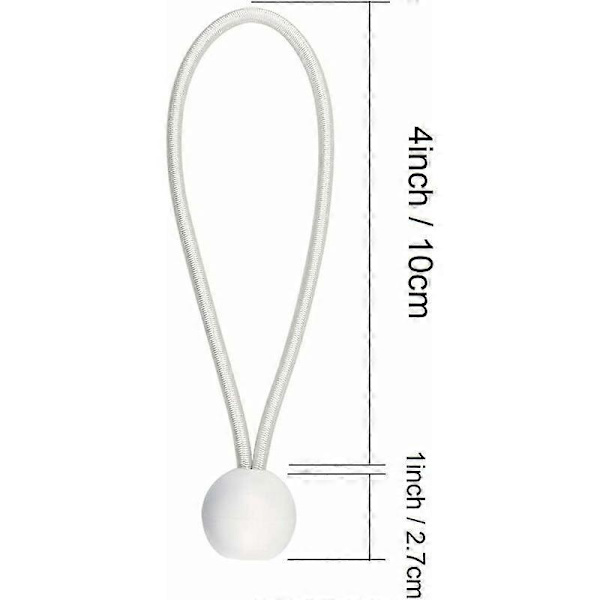 50 st Elastic Boll Bungee-snören, Tarp Spännare för Paviljong, Camping, Tält Snören, Gardiner Förlängningssele, 15cm