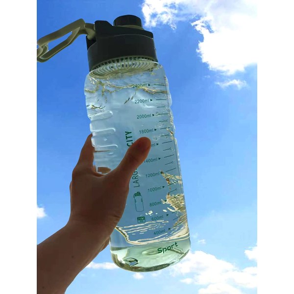 Stor vattenflaska, 88OZ, läckagesäkra vattenflaskor med sil och handtag, perfekt för fitness, arbete, sport eller utomhus