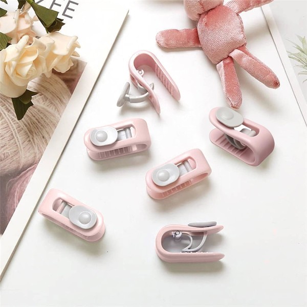 Dynetæppe Clips, Skridsikre Dynetæppe Clips, Dynetæppe Clips, Dynetæppe Clips, Hold Dynetæppe Hjørner på Plads, 6 Pakke, Pink pink