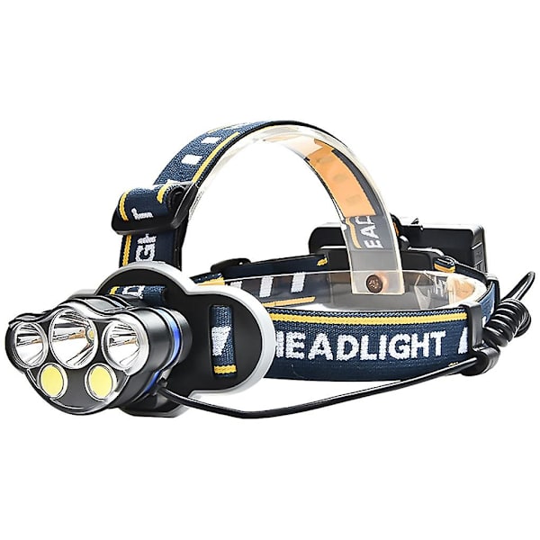 6 LED Högpresterande Huvudlampa T6 Cob Ficklampa Fackla Fiske
