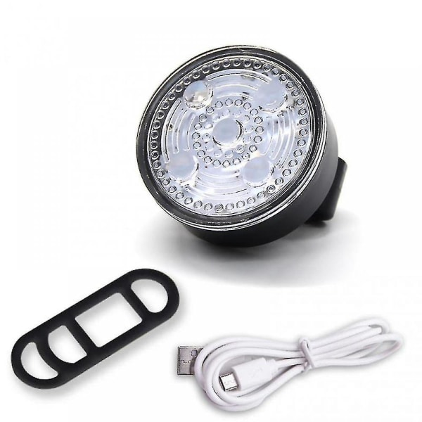 Wekity Cykelhjelm Lygte Sæde Rør Baglygte Usb Genopladelig Cykelsadeltaske Led Lampe Cykling Hjelm Rygsæk Pude Taske Baglygtehvid
