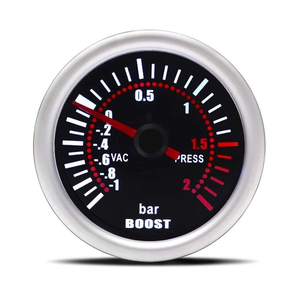 Digital Universal 52mm Car Turbo Boost Vakuum -1~2 Bar Gauge Press Pressure Gauge Pointer Meter Smoke Len Led