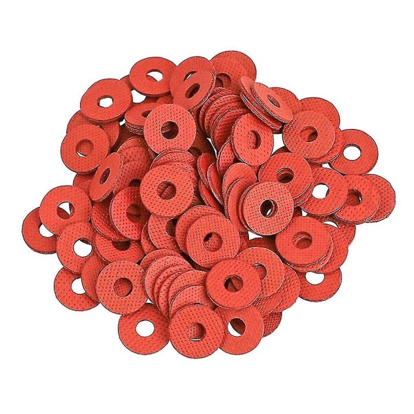 100pcs Fiber Motherboard Insulating Pad Fastening Washers Red Flat Ring