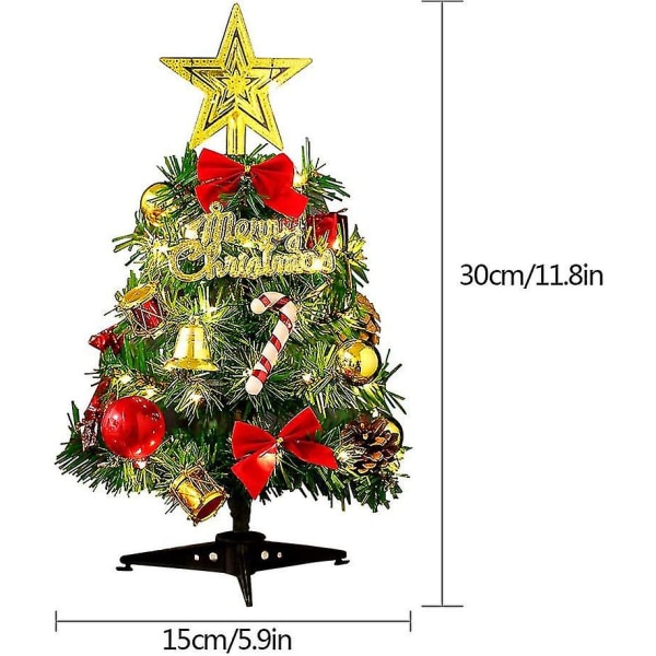 Kunstig juletre Mini juletre og 2m / 2,18 Yard ståltau