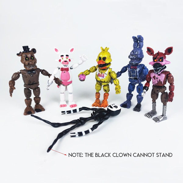 Fnaf Security Breach Series Pvc Actionfigurer Bonnie Foxy Legetøj Fazbear Bjørn Dukke Model Legetøj 6stk