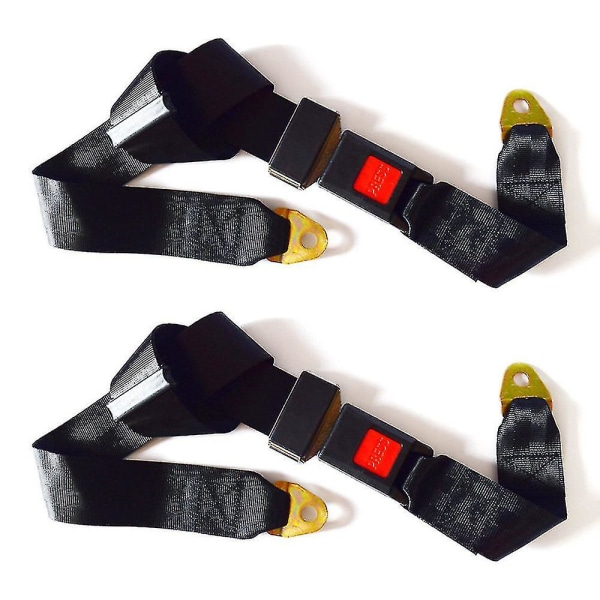 2-pack universal justerbart säkerhetsbälte 2-punkts justerbart säkerhetsbälte Enkelt dubbelsätes höftbälte