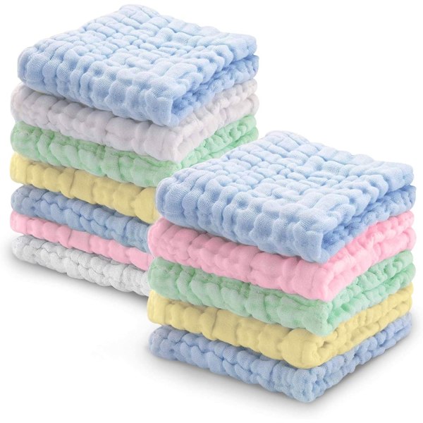 Pack Of 12 Baby Cotton Face Towels