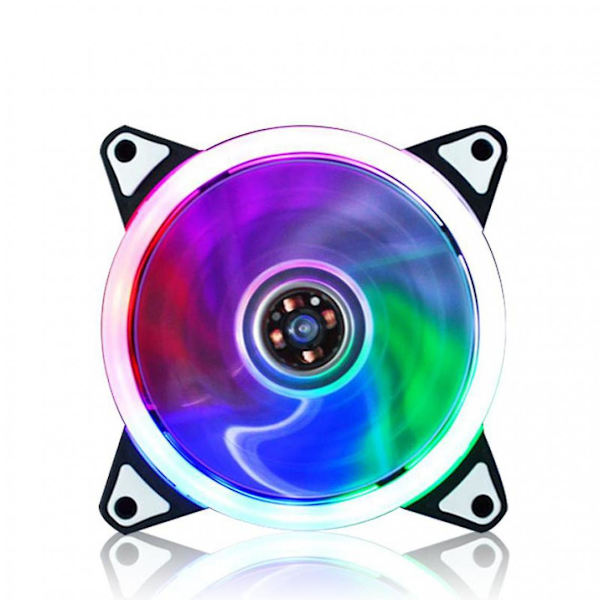4/3-stifts 120 mm dator LED-fläkt för kylning av datorhölje 12 cm enkel röd halo