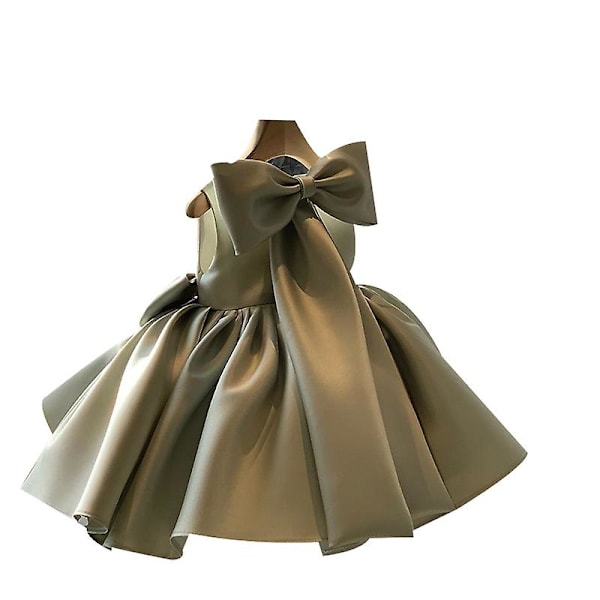 Pigekjole Prinsessekjole Fødselsdagskjole Pompøs Kjole Babykjole Green 110cm