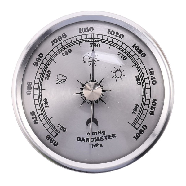 Trykkmåler Værsentral Metall Veggmontert Barometer Atmosfærisk Multifunksjons Termometer