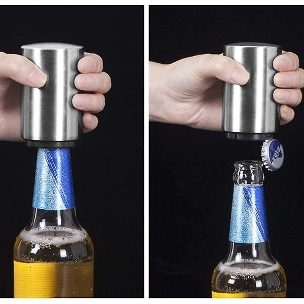 Automatisk ølflaskeåpner rustfritt stål åpner flasker på et halvt sekund