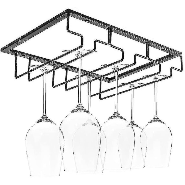 Hängande Glasställ - Vinglasställ Med 3 Stänger För 6-9 Glas