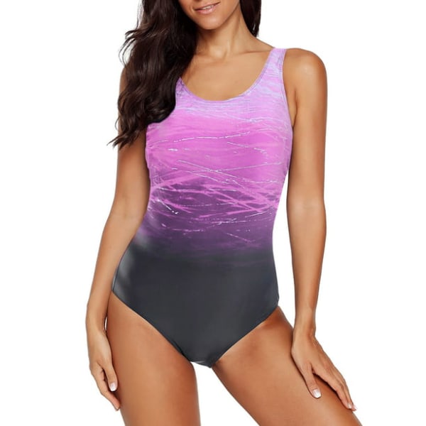 Sexy Monokini for kvinner Gradient Purple L