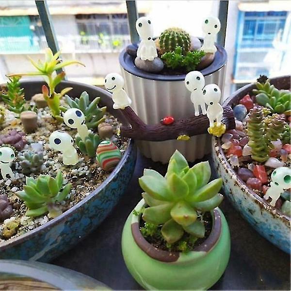 10 st Ghibli Kodama Trädandsfigur Prinsessan Mononoke Miniatyrer Lysande Elf Träddockor
