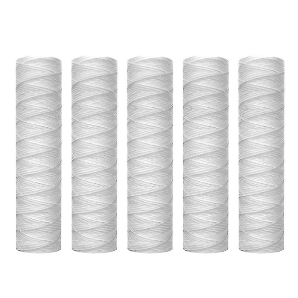 10 stk. 10 tommer x 2,5 tommer strengviklede sedimentvandfilterpatroner til sedimentfiltrering, universel R