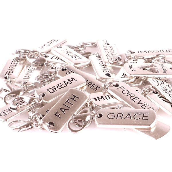 Faith Hope Dream Word Tags -riipus hummerisolkikoruilla itse tekemiseen