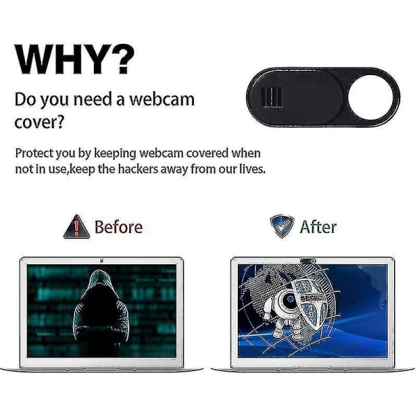 Webkameradeksel, 12-pack Ultra Thin Design Web Camera Cover Sli