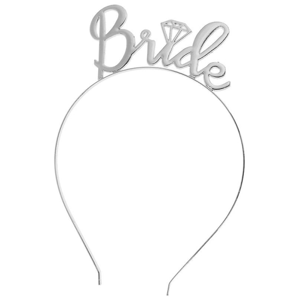 Pandebånd Metal Tiara Crown Pandebånd Tilbehør til brudens forlovelsesgave bryllupsfest silver
